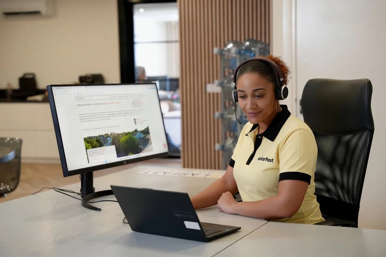 SolarFast collega's in overleg op kantoor